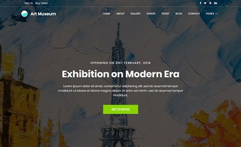 Art Museum - Free HTML5 Museum Website Template