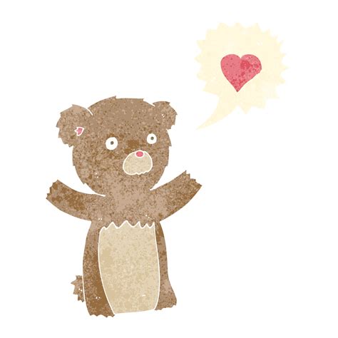 cartoon teddy bear with love heart 44985620 PNG