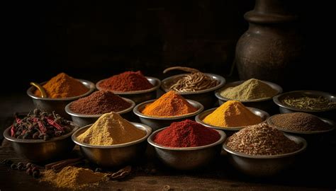 Vibrant colors of Indian spices in a bowl generated by AI 26350311 ...