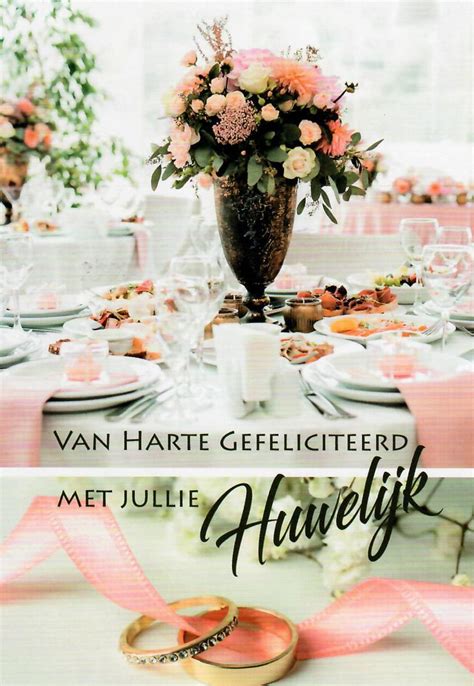 Wenskaart Stuks Van Harte Gefeliciteerd Met Jullie Huwelijk