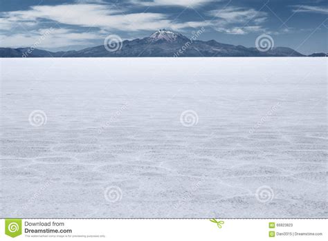 Dormant Volcano Tunupa The Salar De Uyuni Bolivia Stock Photo