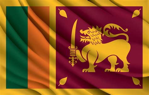 srilanka national flag waving realistic vector illustration 10268648 Vector Art at Vecteezy