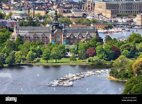 Stockholm, Sweden. Aerial view with Djurgarden island Stock Photo - Alamy