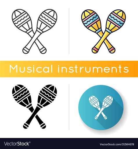 Maracas Icon Royalty Free Vector Image Vectorstock