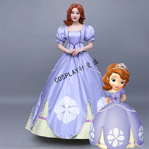 High Quality Adult Clothing Dress Sofia The First Dress Edition Deluxe Princess Cosplay Costume