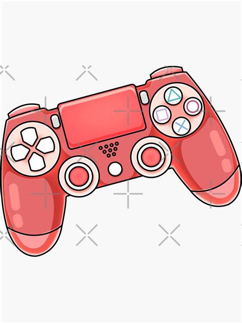 "Playstation 4 controller, Red color play controller" Sticker for Sale ...