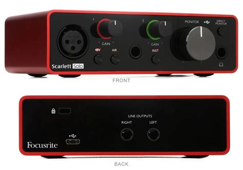 აუდიო ინტერფეისი Focusrite Scarlett Solo (3th Gen) Audio Interface ...