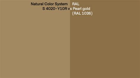 Natural Color System S Y R Vs Ral Pearl Gold Ral Side By