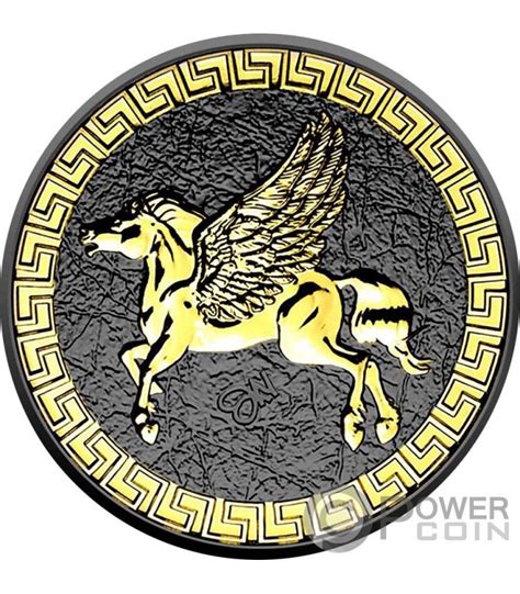 PEGASUS Gold Black Empire Edition 1 Oz Moneda Plata 1 Pound Saint