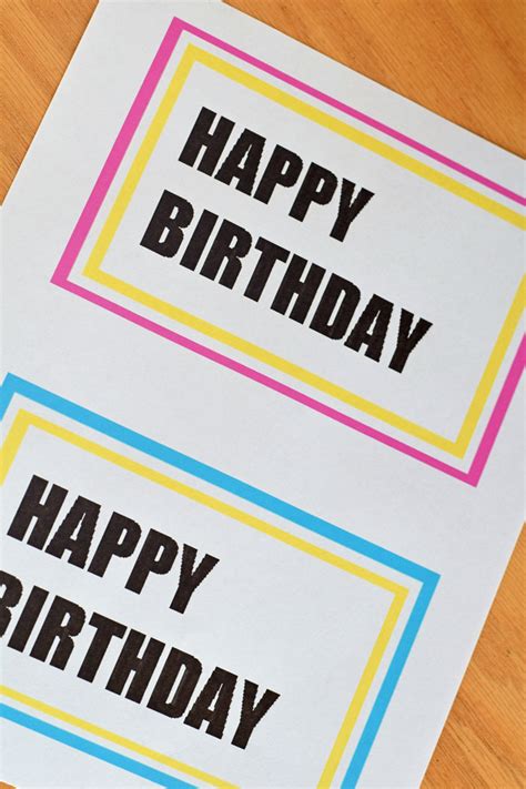 Two Birthday Cards With The Words Happy Birthday On Them