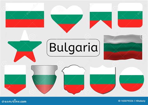 Bulgarian Flag Icon Bulgaria Country Flag Vector Illustration Stock