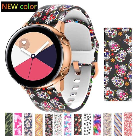 20 мм ремешок для samsung Galaxy Active Watch Band Мягкие силиконовые в ...