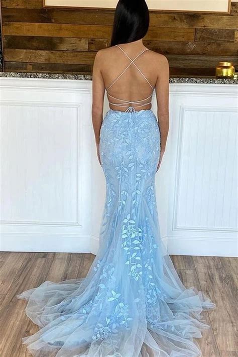 Royal Blue Lace Mermaid Prom Dress