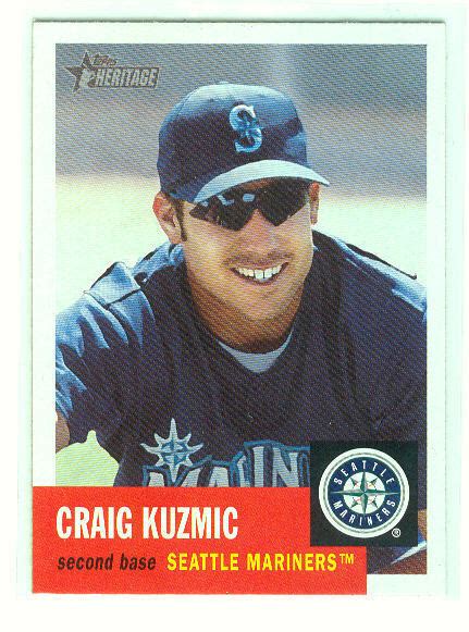 Topps Heritage Seattle Mariners Baseball Card Craig Kuzmic Sp