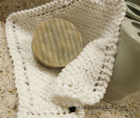 Free Knitted Washcloth Pattern Grace Elizabeths