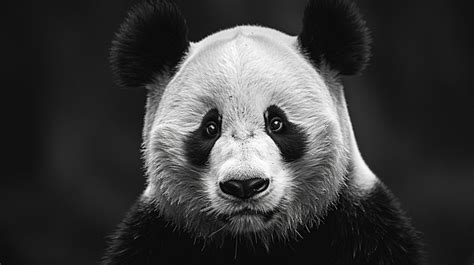 Um Urso Panda Pelo Preto E Branco No Rosto Png Panda Gigante