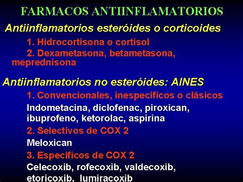 TRATAMIENTO DEL DOLOR Y LA INFLAMACIN ANTIINFLAMATORIOS ESTEROIDES