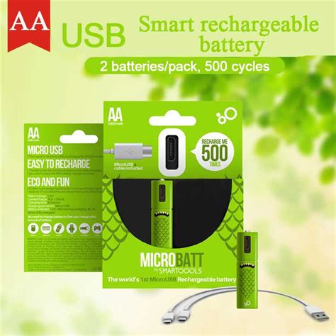 Jual Microbatt Baterai Rechargeable Aa Ni Mh V Mah Usb