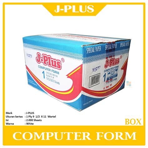 Jual J Plus Continous Form Ply X Wartel Kertas Komputer