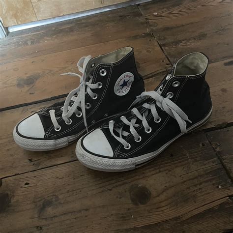 Black High Top Converse In Decent Condition Been Depop