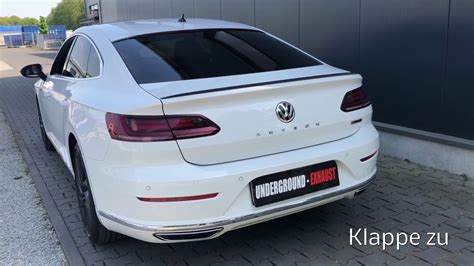 Underground Exhaust Vw Arteon 2 0l Tsi Stage 3 Sound Klappenauspuff 280ps Youtube