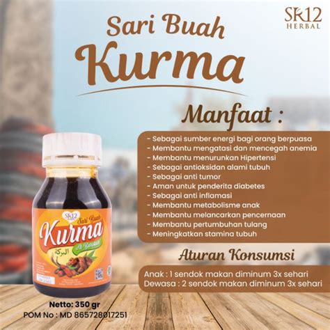 Jual Sari Kurma Sr12 Sari Buah Kurma Asli Shopee Indonesia