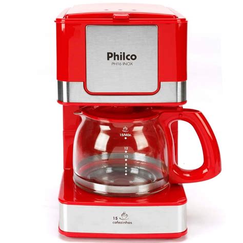 Cafeteira El Trica Philco Ph Vermelho A O Escovado Cafeteiras