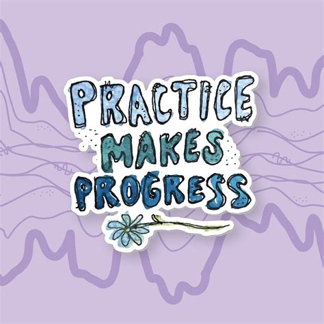 "Practice Makes Progress" Sticker – Scribble Lady