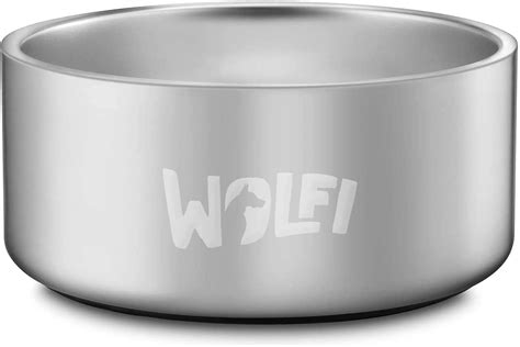 Wolfi Tazón de Acero Inoxidable para Perro Antideslizante de Alta