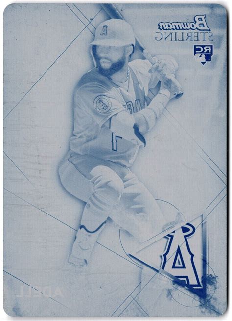 2021 Bowman Sterling Rookies Printing Plate Cyan BSR 85 Jo Adell 1