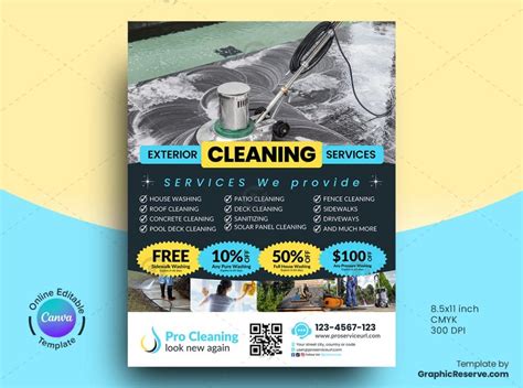 Cleaning Service Door Hanger Canva Template Graphic Reserve