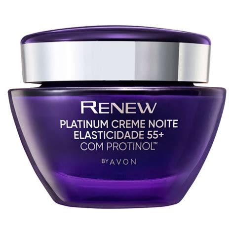 Renew Platinum Creme Facial Noite G Para Protinol Avon