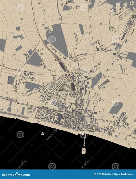 Map of the City of Brighton, East Sussex, South East England, England