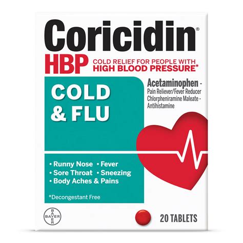 Coricidin HBP Cold & Flu Tablets - Shop Cough, Cold & Flu at H-E-B