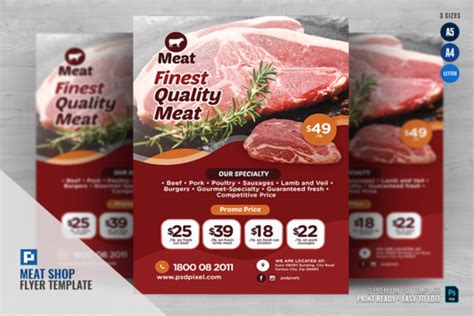 Butcher Services Flyer Graphic By Psdpixel Creative Fabrica