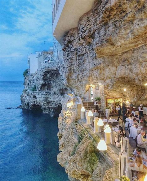 Dinner In The Rocks At Ristorante Hotel Grotta Palazzese Polignano