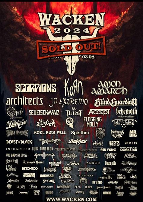 Wacken Open Air 2024 Lineup - Dinny Frances