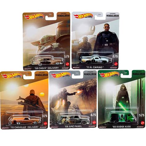 Set 5 Miniaturas Hot Wheels Premium Temáticos Star Wars Counting Minis