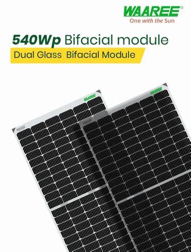 Mono PERC 540W Waaree Bifacial Solar Panel 24V At Rs 28 Watt In Indore