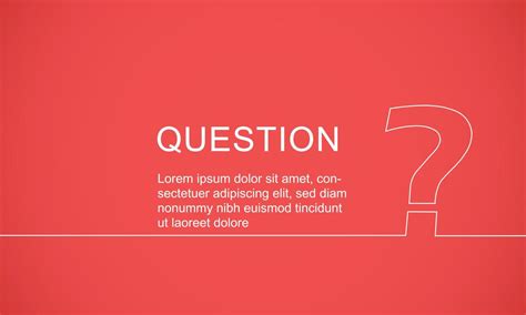 Question Mark Vector With Red Background Illustration On Right Suitable