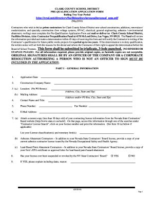 Nv Ccsd Pre Qualification Application Fill And Sign