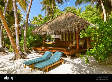 Beach bungalow - Maldives Stock Photo - Alamy