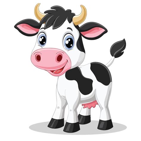 Premium Vector Cute Cattle Cow Vector Cartoon Illustration