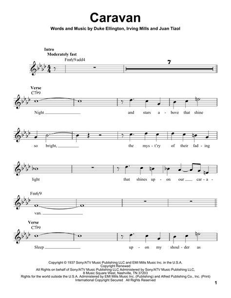 Duke Ellington Caravan Sheet Music