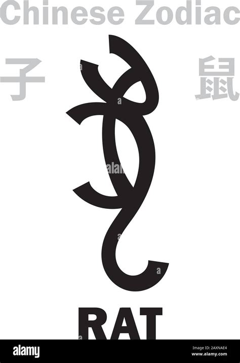 Astrologie Chinoise Symbole Du Rat Banque D Images Vectorielles Alamy