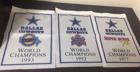 NEW Dallas Cowboys Super Bowl Champions Mini Banner Set NFL 2' x 3' 5 ...