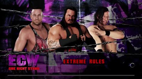 Rhyno Vs RVD Vs Nakamura ECW Extreme Championship Number 1 Contenders