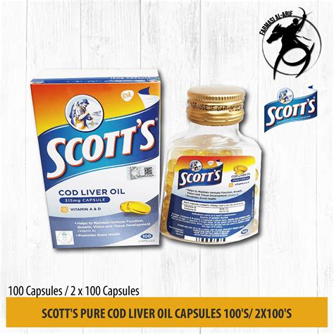 Scotts Pure Cod Liver Oil Capsules 100s 2x100s