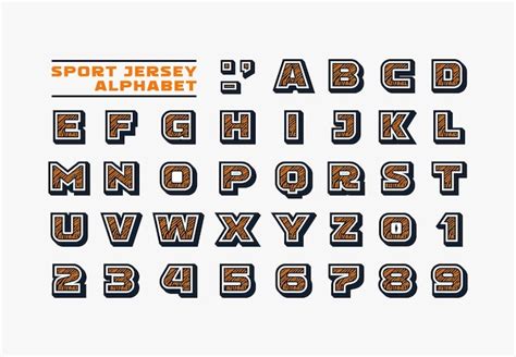 Premium Vector Sport Jersey Alphabet Tiger Pattern