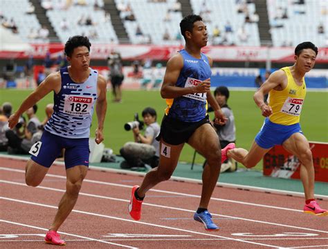 【陸上】小池祐貴がサニブラウンに1000分の7秒差で1位通過、日本選手権男子100m準決勝 陸上写真ニュース 日刊スポーツ